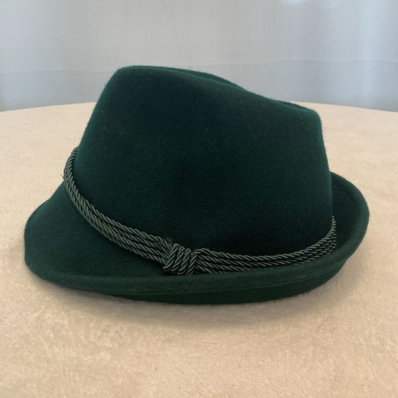 Oktoberfest Alpine Style hat 100% Wool Green 54cm - Picture 4 of 10